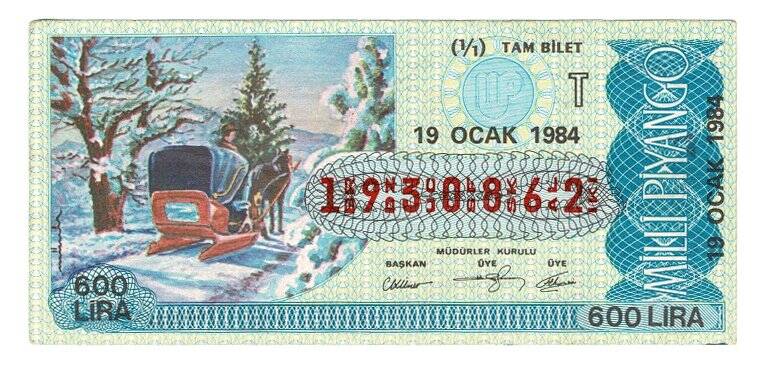 19 Ocak 1984 (11) Tam Bilet PYB5263 - 1