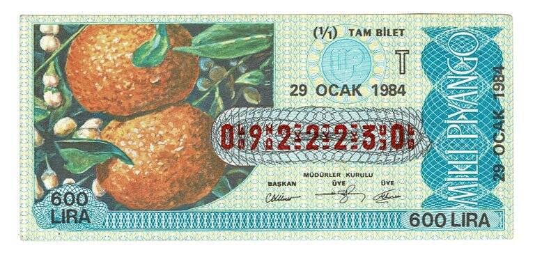 19 Ocak 1984 (11) Tam Bilet PYB5264 - 1