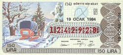 19 Ocak 1984 Piyango Bileti Çeyrek Bilet PYB6040 - Gökçekoleksiyon