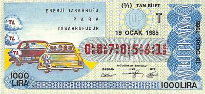 19 Ocak 1985 Piyango Bileti Tam Bilet PYB6136 - 1
