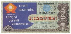 19 Ocak 1987 Piyango Bileti Çeyrek Bilet PYB3261 - Gökçekoleksiyon