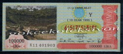 19 Ocak 1995 Yarım Bilet PYB890 - Gökçekoleksiyon