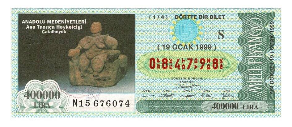 19 Ocak 1999 (14) Dörtte Bir Bilet PYB4901 - 1