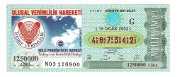 19 Ocak 2003 (14) Dörtte Bir Bilet PYB4874 - Gökçekoleksiyon