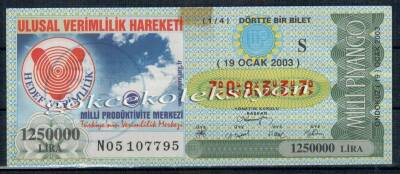 19 Ocak 2003 Çeyrek Bilet PYB2468 - 1