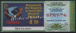 19 Ocak 2007 Çeyrek Bilet PYB2354 - Gökçekoleksiyon