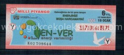 19 Ocak 2008 Yarım Bilet PYB1334 - Gökçekoleksiyon