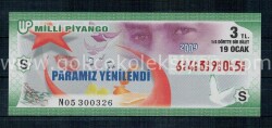19 Ocak 2009 Çeyrek Bilet PYB1404 - Gökçekoleksiyon