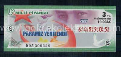 19 Ocak 2009 Çeyrek Bilet PYB1404 - 1