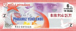 19 Ocak 2009 Piyango Bileti Yarım Bilet PYB6049 - Gökçekoleksiyon