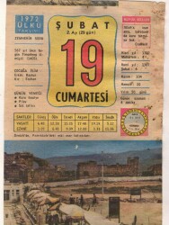 19 Şubat 1972 Takvim Yaprağı EFM(N)5480 - Gökçekoleksiyon
