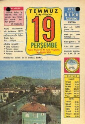 19 Temmuz 1979 Takvim Yaprağı - Doğum Günü Hediyesi EFM(N)11704 - Gökçekoleksiyon