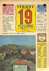 19 Temmuz 1979 Takvim Yaprağı - Doğum Günü Hediyesi EFM(N)12471 - Gökçekoleksiyon