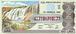 19 Temmuz 1983 Piyango Bileti Çeyrek Bilet PYB6429 - Gökçekoleksiyon