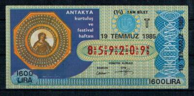 19 Temmuz 1985 Tam Bilet PYB1159 - 1