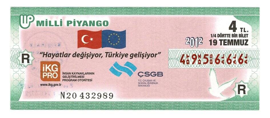 19 Temmuz 2012 (14) Dörtte Bir Bilet PYB4546 - 1
