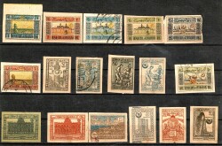 1919-1923 Azerbaycan Cumhuriyeti ve Erken Sovyet Dönemi Çok Nadir Pul Lotu (17 Parça) PPT2844 - 