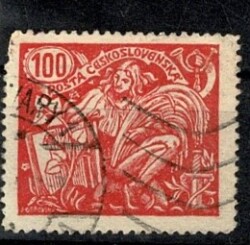1920 Çekoslovakya Tarım ve Bilim Serisi Alegorik Posta Pulu - 100 Haléřů PPT3260 - 