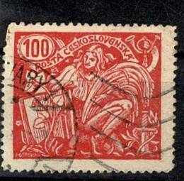 1920 Çekoslovakya Tarım ve Bilim Serisi Alegorik Posta Pulu - 100 Haléřů PPT3260 - 1