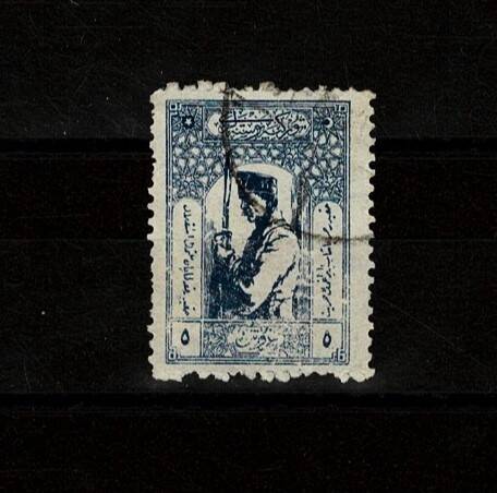 1922 Anadolu Hükümeti Cenova Baskı Nöbetteki Savaşçı Asker 5 Kuruş - MNH PPT2590 - 1