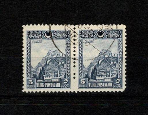 1926 Türk Postaları Ankara Kalesi Görselli İkili Damgalı Pul PPT2599 - 1