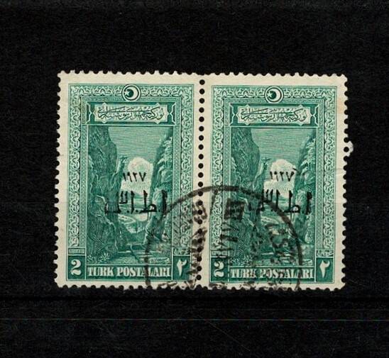 1926 Üçüncü Londra Baskısı Sakarya Geçidi Sürşarjlı 2 Kuruş İkili Yatay Blok - MNH PPT2593 - 1