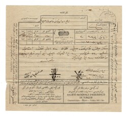 1927 Tarihli Osmanlıca Telgrafname - Zile Evkaf Memurluğu ve İş Bankası Reklamlı OSM230 - 
