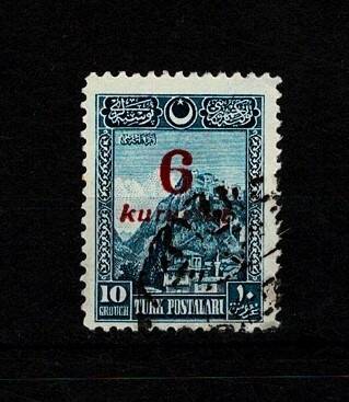 1928 Harf Devrimi Dönemi Ankara Kalesi 6 Kuruş Sürşarjlı Pul - MNH PPT2596 - 1