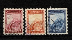 1930 Beşinci Londra Baskısı Ankara Kalesi 3 Farklı Değer Pul Lotu - MNH PPT2597 - Gökçekoleksiyon