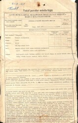 1931 Vakıf Paralar Müdürlüğü Antetli Damga Pullu Islak İmzalı EFM(N)12044 - 1