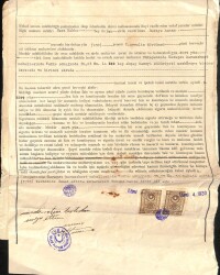 1931 Vakıf Paralar Müdürlüğü Antetli Damga Pullu Islak İmzalı EFM(N)12044 - 2