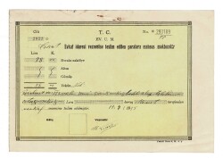 1935 Tokat Şubesi T.C. Evkaf Umum Müdürlüğü (Vakıflar) Vezne Makbuzu - Fratelli Haim Baskısı OSM49 - Gökçekoleksiyon