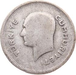 1935 Yılı 50 Kuruş Gümüş - Temiz TCM3206 #135 - 2