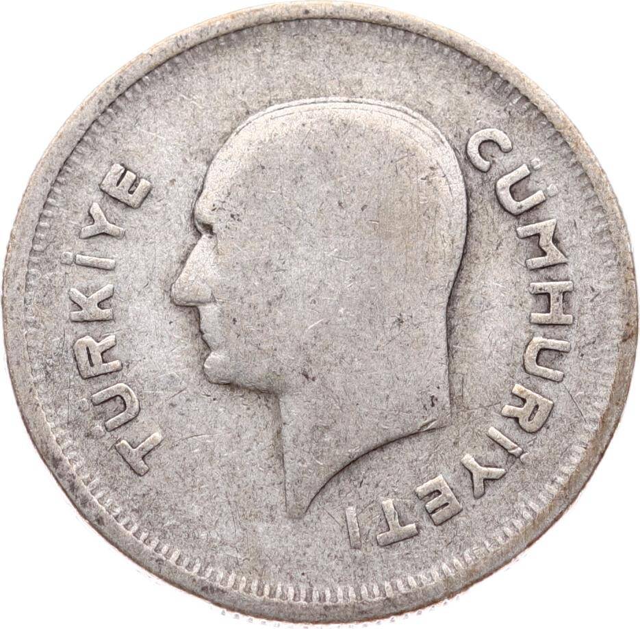 1935 Yılı 50 Kuruş Gümüş - Temiz TCM3206 #135 - 2