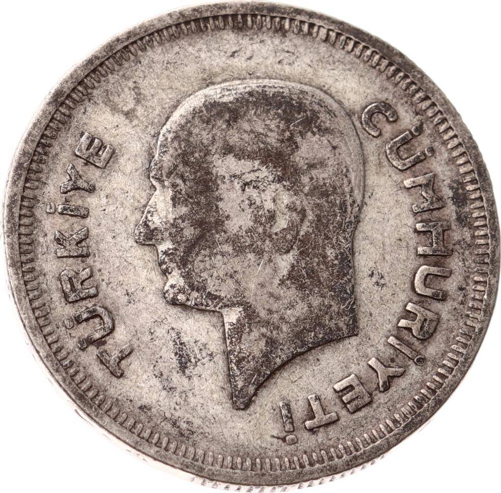 1936 Yılı 5 Kuruş Gümüş - ÇT TCM3309 #167 - 2