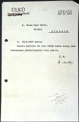 1937 ÜLKÜ HALKEVLERİ DERGİSİ Islak İmzalı Fatura EFM(N)11598 - Gökçekoleksiyon