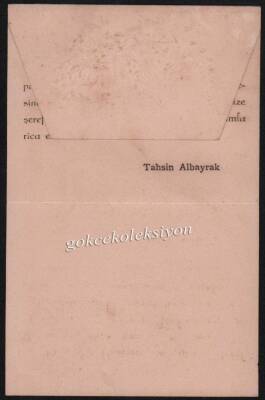 1937 Yılı Eski Doğan Davetiye Kartı EFM473 - 2