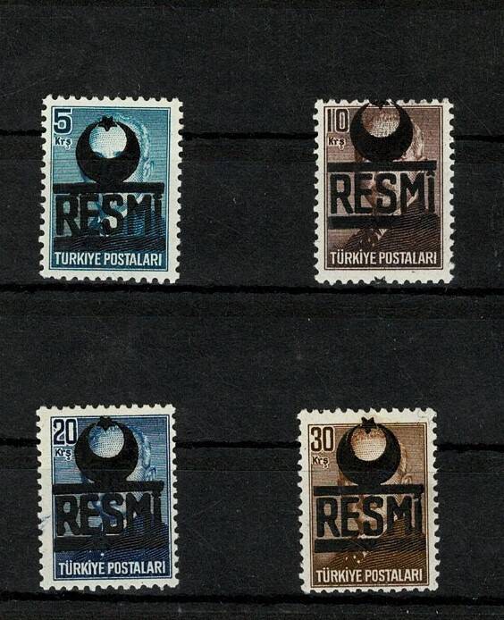 1951-1952 Sürşarjlı Resmi Pullar - Atatürk Serisi (4 Adet Tam Seri) PPT2752 - 1