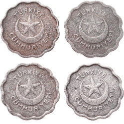 1938/39/42/44 Yılları 1 Kuruş Lotu (4 Adet) TCM3346 - 2