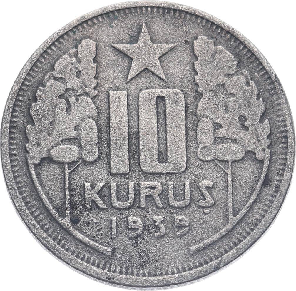 1939 Yılı 10 Kuruş ÇT TCM3114 - 1
