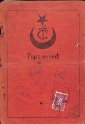 1940 Yılı Giresun Tirebolu Zaimzade Galip Tapu Senedi EFM(N)9989 - 2