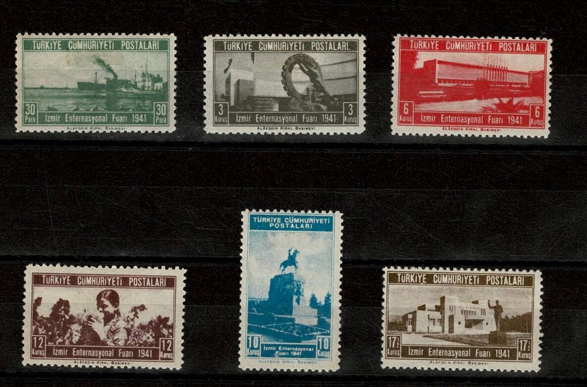 1941 İzmir Enternasyonel Fuarı Mnh Lüks Tam Seri Pul PPT2426 - 1