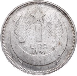 1941 Yılı 1 Lira Gümüş - ÇÇT TCM3291 - Gökçekoleksiyon