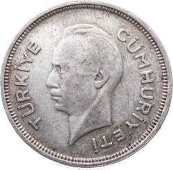1941 Yılı 1 Lira Gümüş - ÇÇT TCM3291 - 2