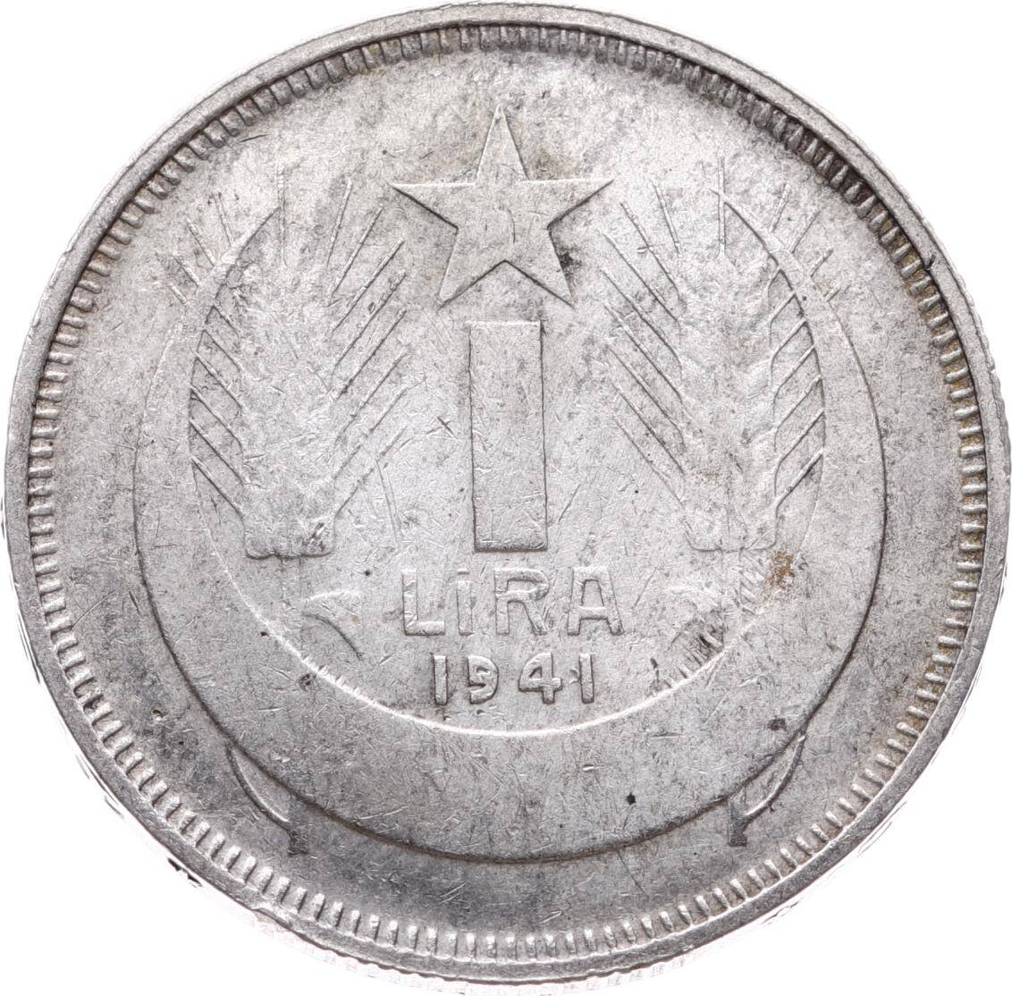 1941 Yılı 1 Lira Gümüş - ÇÇT TCM3291 - 3