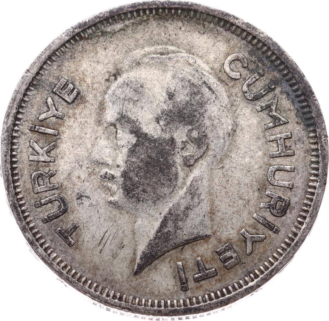 1941 Yılı 1 Lira Gümüş - ÇÇT TCM3292 - 2
