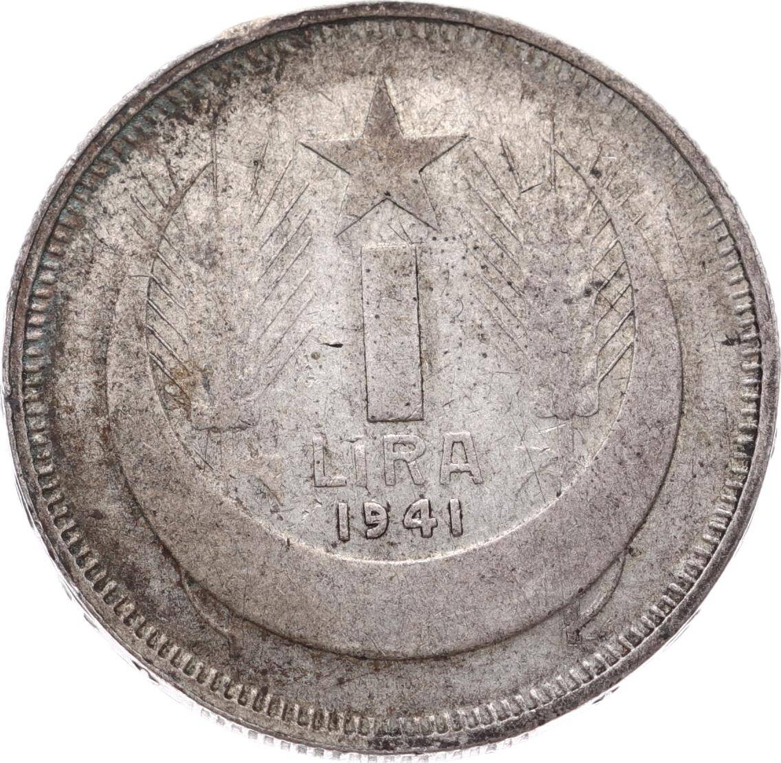 1941 Yılı 1 Lira Gümüş - ÇÇT TCM3292 - 3