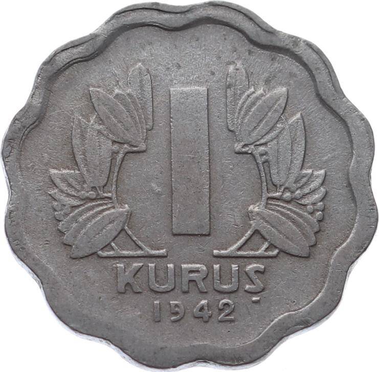 1942 1 Kuruş ÇÇT TCM966 - 1