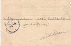 1943 İnönü 0.25 Kuruş Pullu Islak İmzalıEFM966 - 4