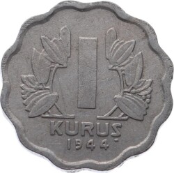 1944 Yılı 1 Kuruş ÇÇT TCM764 - Gökçekoleksiyon